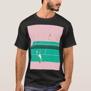 T-shirt Joueur de Match Art Moderne Pink Green
