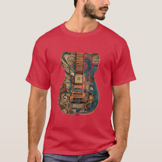 T-shirt Joueur de musique de groupe de guitariste de guita