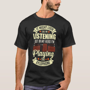 T-shirt Joueur de notes d'instrument de musique Xylophone