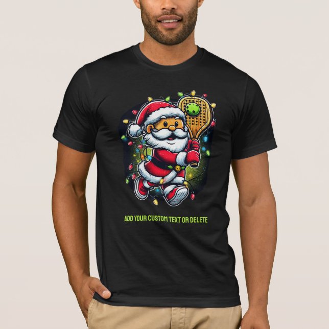 T-shirt Joueur de Pickleball Amateur Noël Père Noël (Devant)