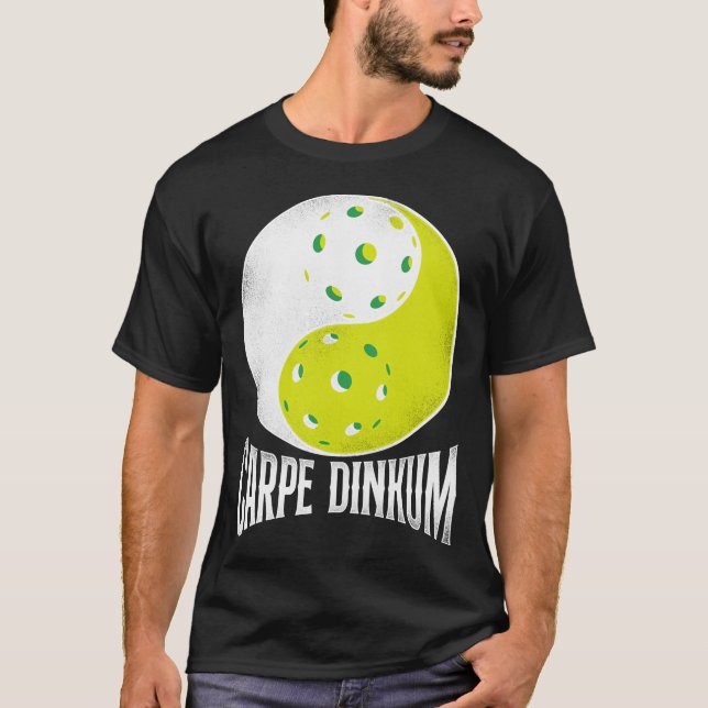 T-shirt Joueur De Pickleball Carpe Dinkum Pun Yin Et Yang (Devant)
