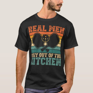 T-shirt Joueur de Pickleball Rétro Les vrais hommes resten
