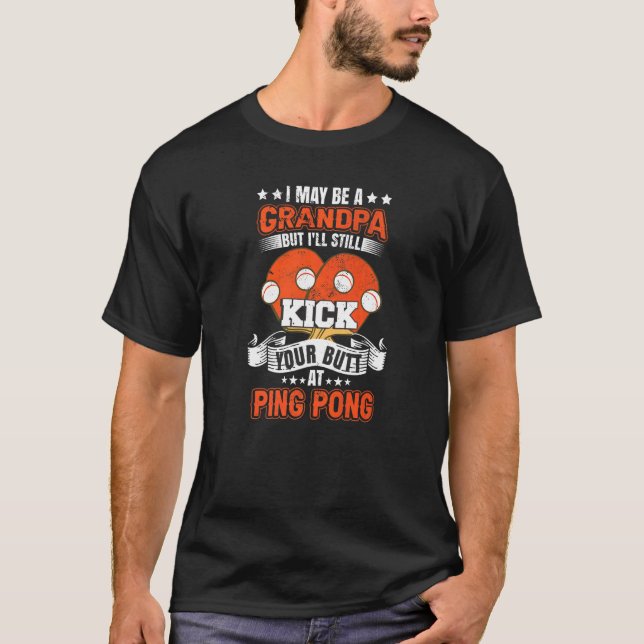 T-shirt Joueur de ping-pong de tennis de table Grandpa Pre (Devant)