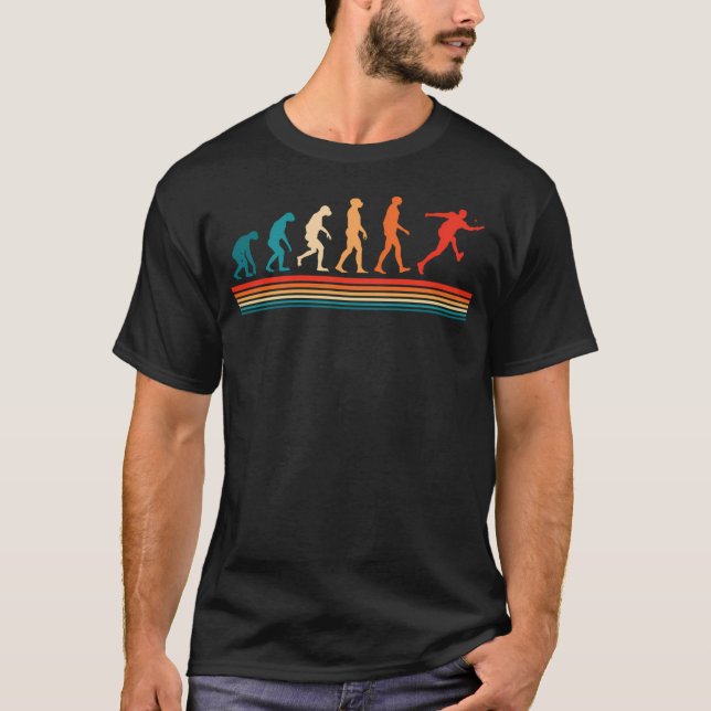 T-shirt Joueur de ping-pong rétro Évolution Tennis de tabl (Devant)