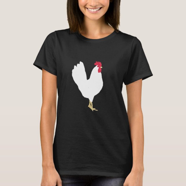 T-shirt Joueur de pixels 8 bits de poulet (Devant)