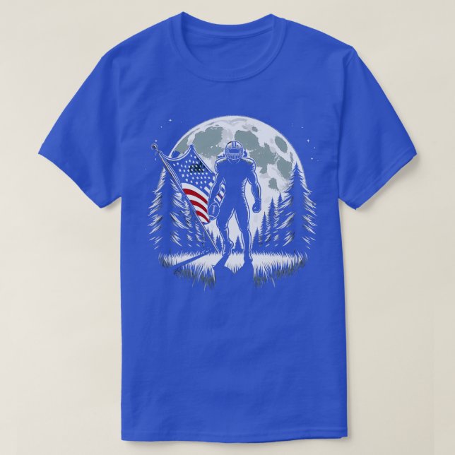T-shirt Joueur de Pleine lune du drapeau américain Centre  (Design devant)