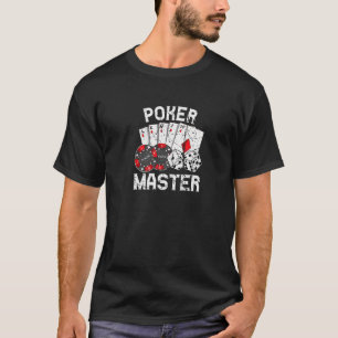 T-shirt Joueur de poker Jeux cartes de casino pari Texas H