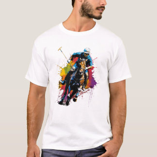 T-shirt Joueur de Polo coloré garçon sur Mens Polo Equestr