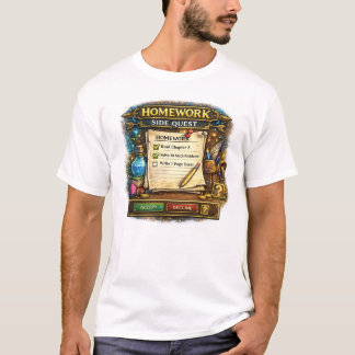 T-shirt Joueur de Quête Secondaire Devoirs