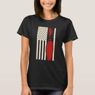 T-shirt Joueur de quilles patriotique américain avec drape