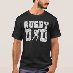 T-shirt Joueur de rugby à style rétro pour hommes papa Rug