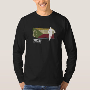 T-shirt Joueur de rugby Drapeau Comores Balle Sportive Rug