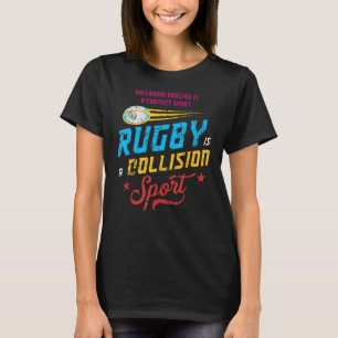 T-shirt Joueur de rugby et attaque vers le bas ou toucher