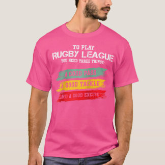 T-shirt Joueur De Rugby Et Descendre Ou Toucher Pour Amer