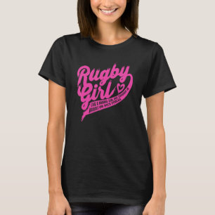 T-shirt Joueur de rugby-fille de rugger entraîneur de rugb