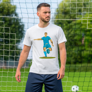 T-shirt Joueur de rugby Kicking Ball Sports sportifs