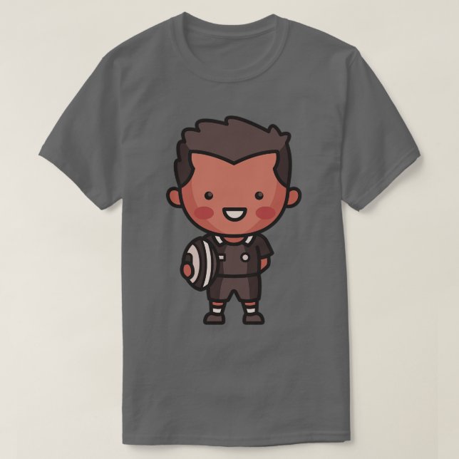 T-shirt Joueur de rugby néo-zélandais mignon (Design devant)