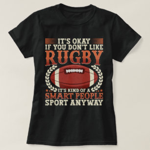 T-shirt Joueur De Rugby Type De Gens Intelligents Sport Dr