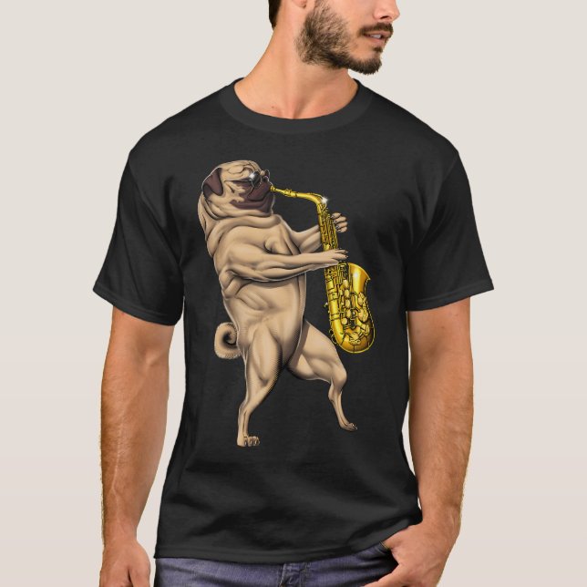 T-shirt Joueur de saxophone Carlin (Devant)