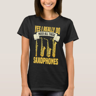 T-shirt Joueur de saxophone Musique Musicien de jazz Saxop
