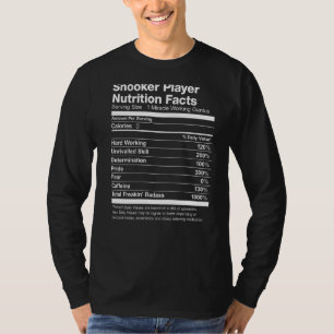 T-shirt Joueur de snooker Nutrition Faits amusants 1