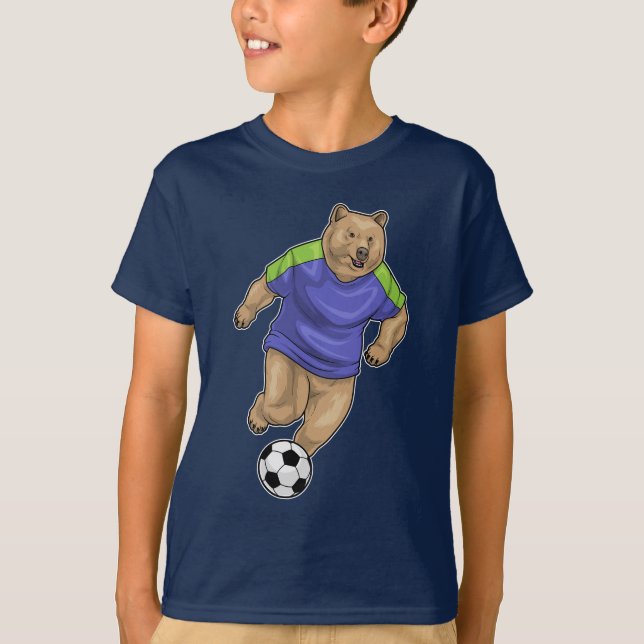 T-shirt Joueur de soccer de l'ours (Devant)