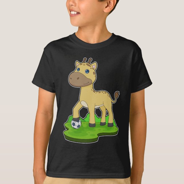 T-shirt Joueur de soccer Giraffe Football (Devant)