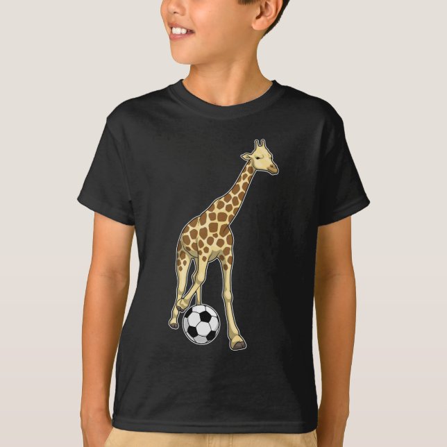 T-shirt Joueur de soccer Giraffe Football (Devant)
