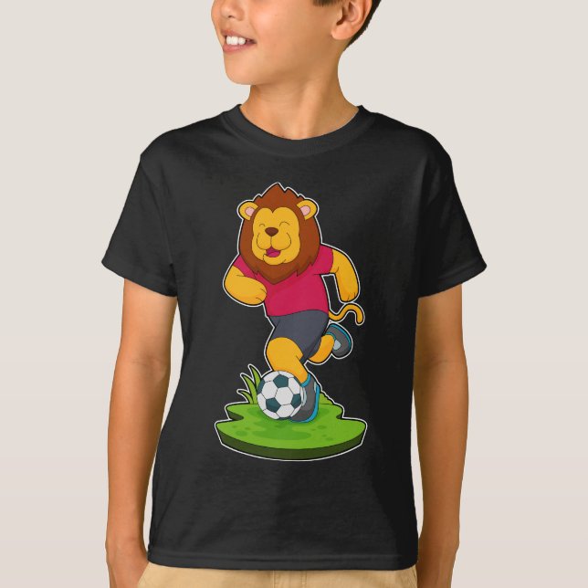 T-shirt Joueur de soccer Lion (Devant)
