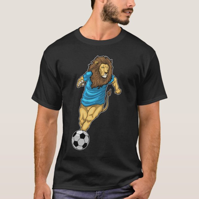 T-shirt Joueur de soccer Lion (Devant)