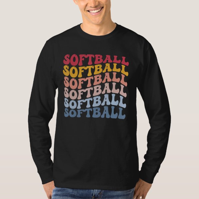 T-shirt Joueur de softball (Devant)