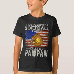 T-shirt Joueur de softball favori m'appelle Pawpaw Softbal