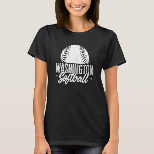 T-shirt Joueur de softball féminin Softballer Sport Washi