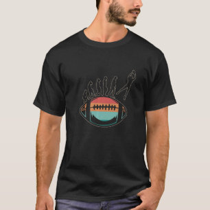 T-shirt Joueur de sport de balle de rugby Evolution Rétro