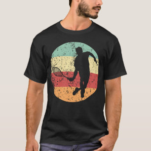 T-shirt Joueur de squash rétro Icône Couleurs rétro