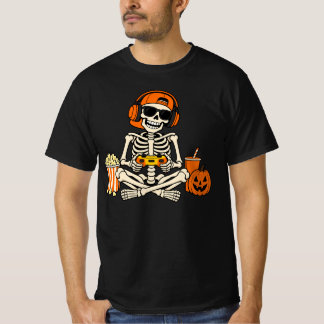 T-shirt Joueur de squelette d'Halloween