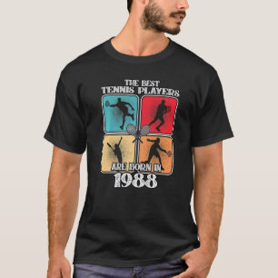 T-shirt Joueur de tennis de 34 ans 1988 34e anniversaire V