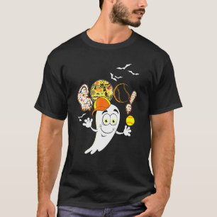 T-shirt Joueur de tennis de Boo Ghost Nuit Éffrayante