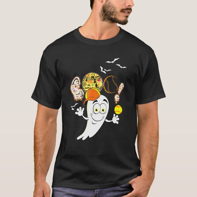 T-shirt Joueur de tennis de Boo Ghost Nuit Éffrayante (Devant)