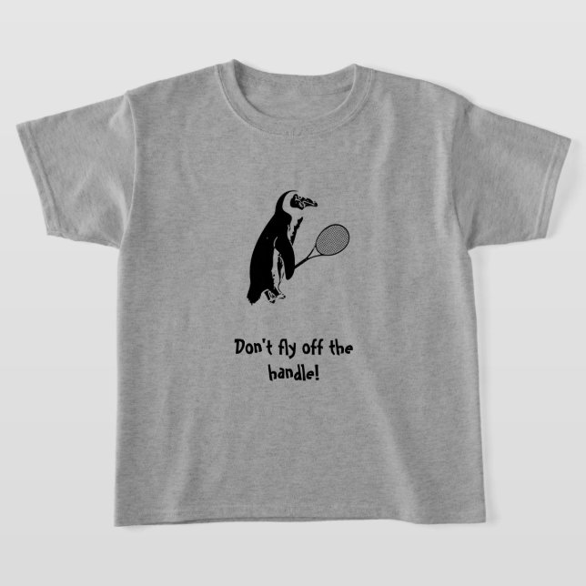 T-shirt Joueur de tennis de pingouin (Poser)