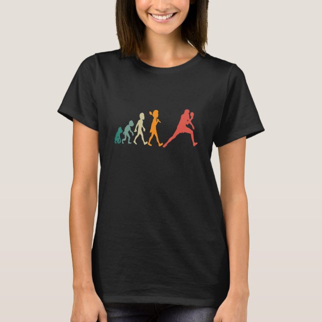 T-shirt Joueur de tennis de table Evolution humaine Ping P (Devant)