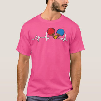 T-shirt Joueur de tennis de table Heartbeat Ekg Table cade