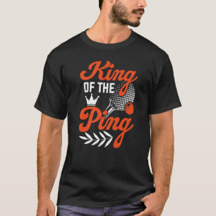T-shirt Joueur De Tennis De Table King Ping