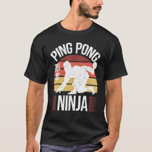 T-shirt Joueur de Tennis de Table Ninja Ping Pong Ping P