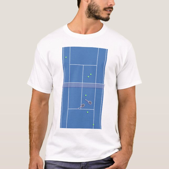 T-shirt Joueur de tennis de tennis Blue Tennis (Devant)