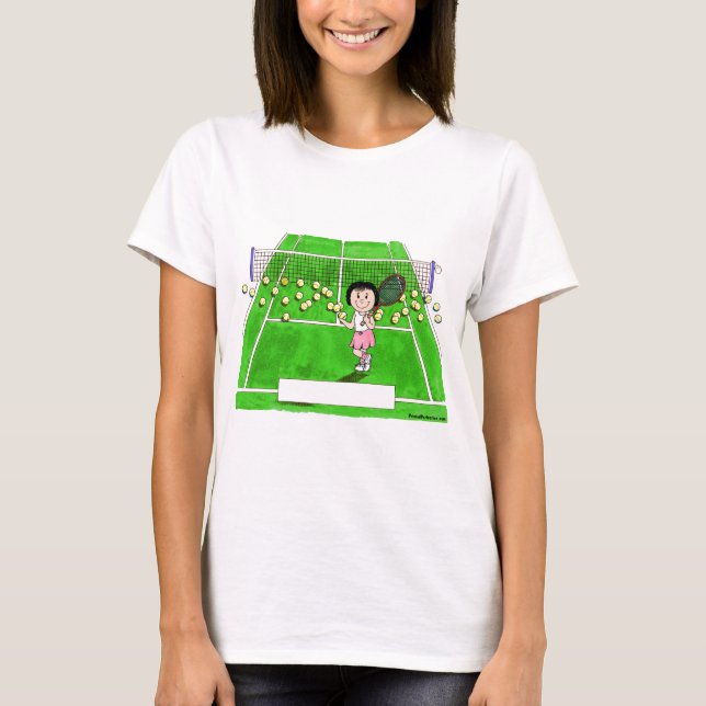 T-shirt Joueur de tennis, femelle - cadeau personnalisé de (Devant)