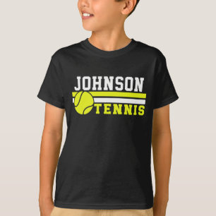 T-shirt Joueur de tennis NOM Ball Jeu court personnalisé