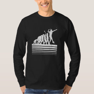 T-shirt Joueur de tennis Padel Évolution humaine