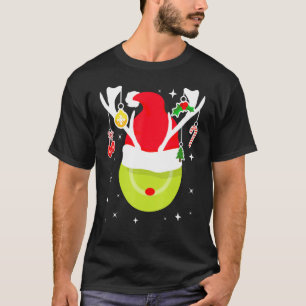 T-shirt Joueur de tennis Père Noël Reindee Christmas Ball