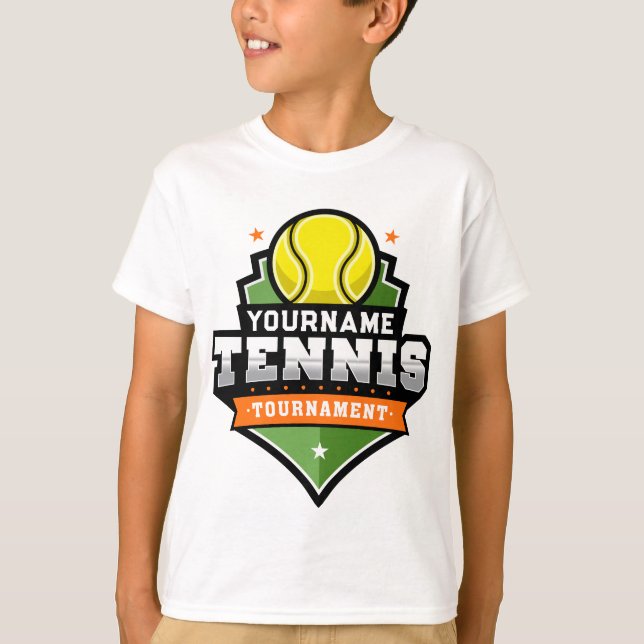 T-shirt Joueur de tennis personnalisé NOM Tournoi universi (Devant)